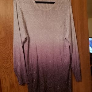 Slinky sparkle ombre sweater